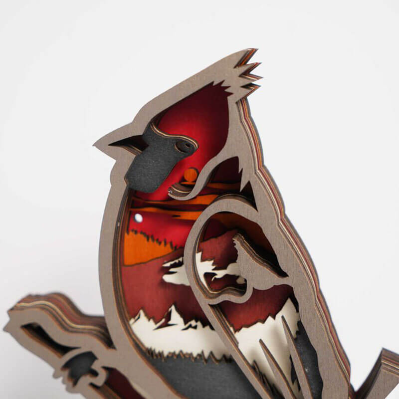 Northern Cardinal Carving Handcraft Gift - Sunleny