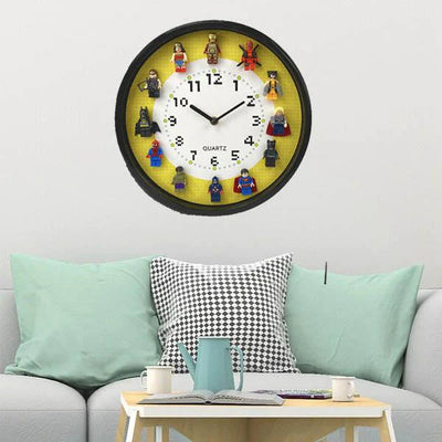 Wall Clock Including 12 Superheroes