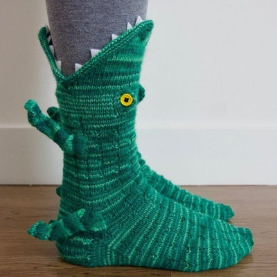 Knit Crocodile Socks