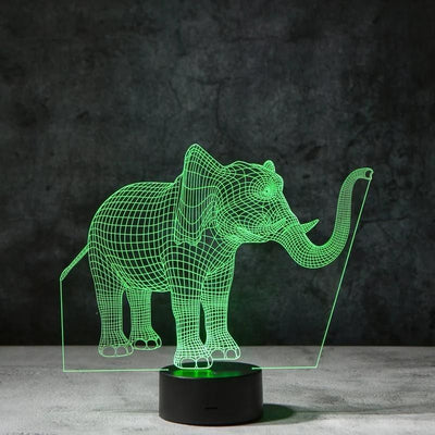 Elephant 3D Illusion Lamp