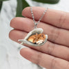 Shiba Inu Sleeping Angel Stainless Steel Necklace SN041