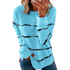 Women Casual Stripe Pullover Long Sleeve Shirt Sweatshirt T-Shirts Blouse Tops